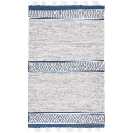 Safavieh 5 x 8 ft. Montauk 651N Hand Loomed Rectangle Area Rug Ivory & Navy MTK651N-5